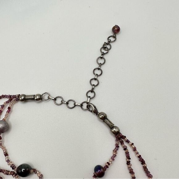 Boho Long Triple Strand Seed Bead Muted Colors Adjustable Length Necklace - Picture 6 of 6
